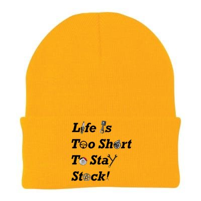 Life Is Too Short To Stay Stock Car Nut Knit Cap Winter Beanie