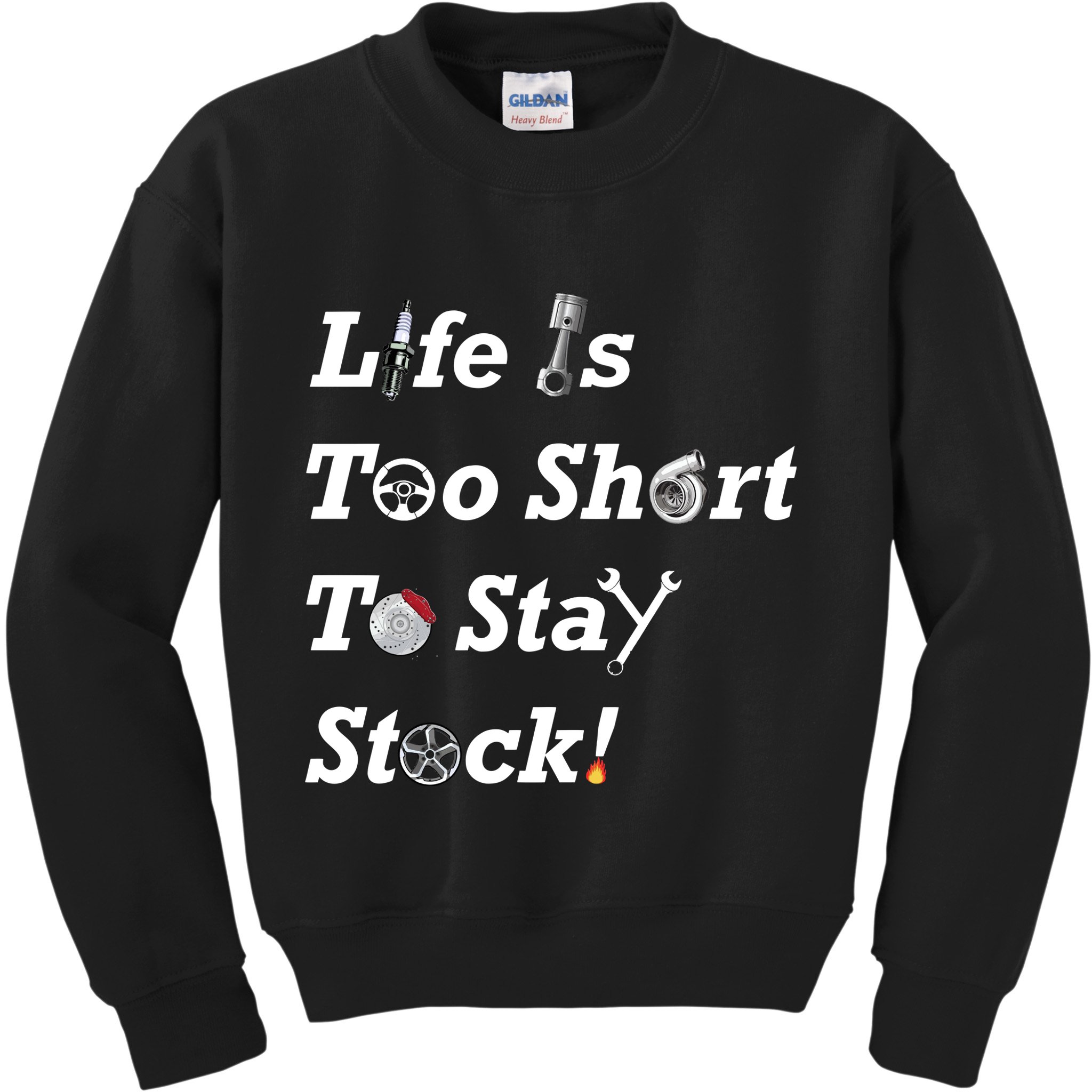 Life Is Too Short To Stay Stock Car Nut Kids Sweatshirt
