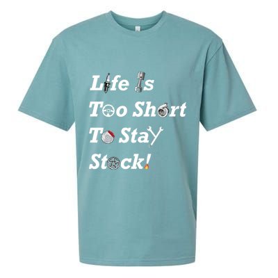 Life Is Too Short To Stay Stock Car Nut Sueded Cloud Jersey T-Shirt
