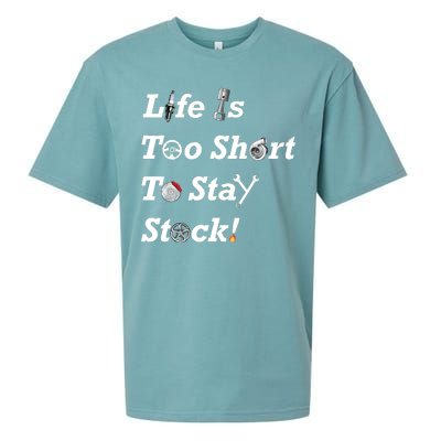 Life Is Too Short To Stay Stock Car Nut Sueded Cloud Jersey T-Shirt