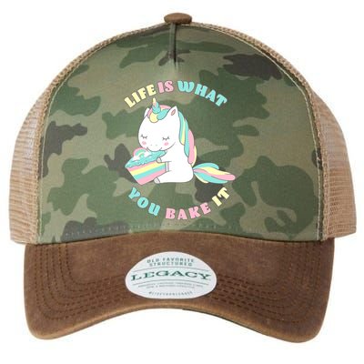 Life Is What You Bake It Unicorn Legacy Tie Dye Trucker Hat