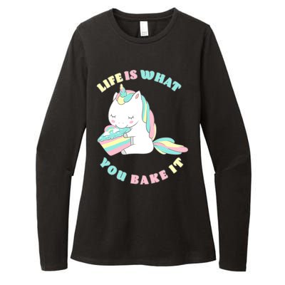 Life Is What You Bake It Unicorn Womens CVC Long Sleeve Shirt