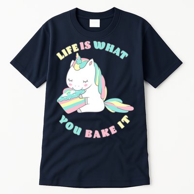 Life Is What You Bake It Unicorn Tall T-Shirt