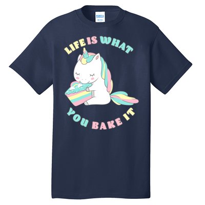 Life Is What You Bake It Unicorn Tall T-Shirt