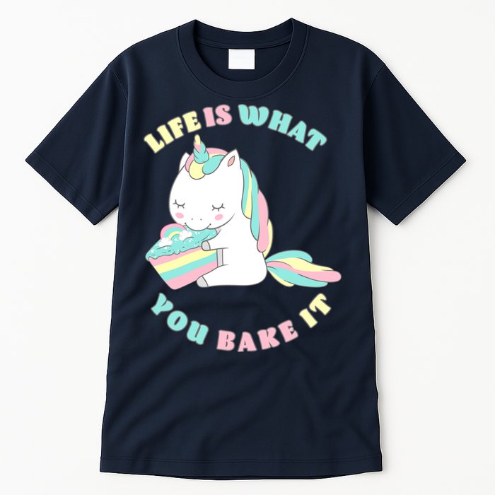 Life Is What You Bake It Unicorn Tall T-Shirt