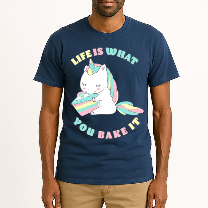 Life Is What You Bake It Unicorn Tall T-Shirt