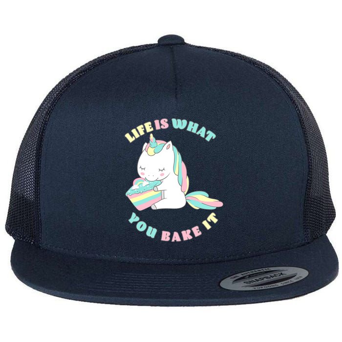 Life Is What You Bake It Unicorn Flatbill Hat