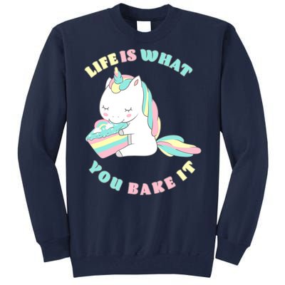 Life Is What You Bake It Unicorn Tall Sweatshirt