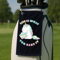 Life Is What You Bake It Unicorn Golf Towel
