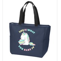 Life Is What You Bake It Unicorn Zip Tote Bag