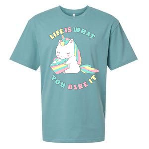 Life Is What You Bake It Unicorn Sueded Cloud Jersey T-Shirt