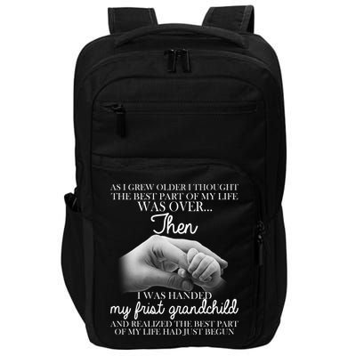 Life Just Begun With My First Grandchild Impact Tech Backpack