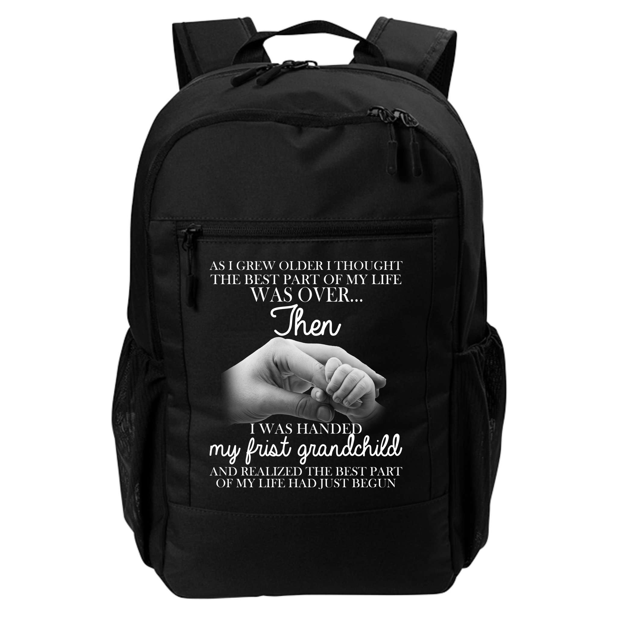 Life Just Begun With My First Grandchild Backpack