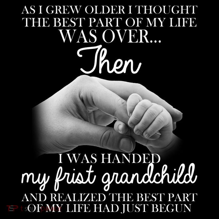 Life Just Begun With My First Grandchild Drawstring Bag