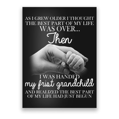 Life Just Begun With My First Grandchild Poster