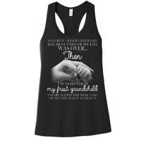 Life Just Begun With My First Grandchild Women's Racerback Tank