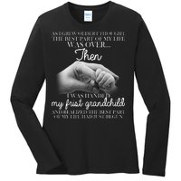 Life Just Begun With My First Grandchild Ladies Long Sleeve Shirt