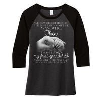 Life Just Begun With My First Grandchild Women's Tri-Blend 3/4-Sleeve Raglan Shirt