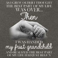 Life Just Begun With My First Grandchild Cotton Canvas Backpack