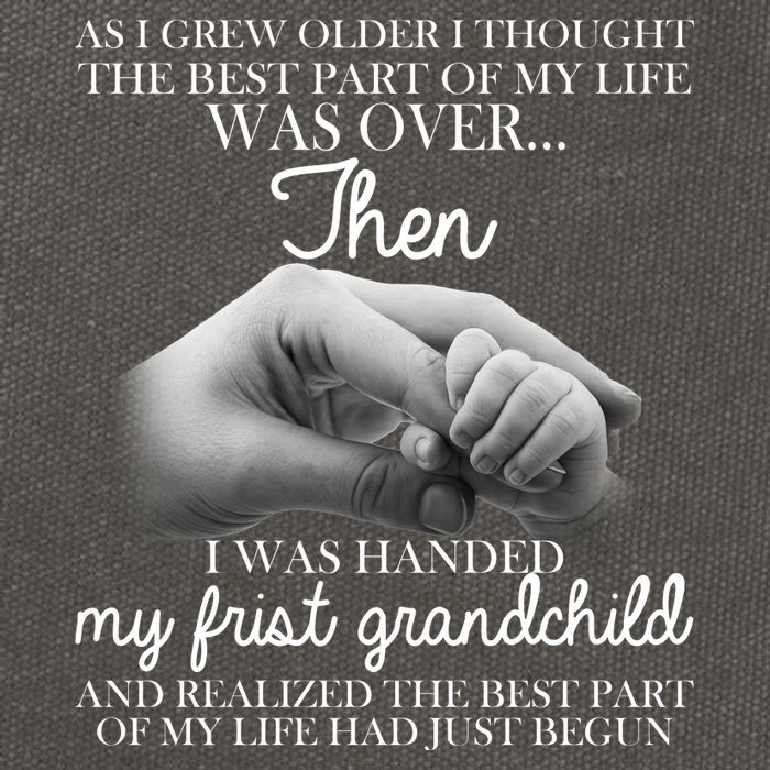 Life Just Begun With My First Grandchild Cotton Canvas Backpack
