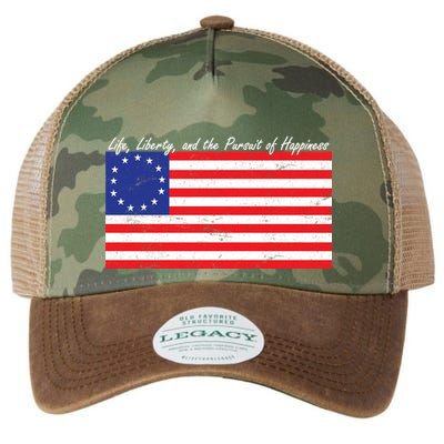 Life Liberty And The Pursuit Of Happiness Flag Legacy Tie Dye Trucker Hat