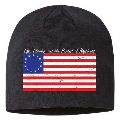 Life Liberty And The Pursuit Of Happiness Flag Sustainable Beanie