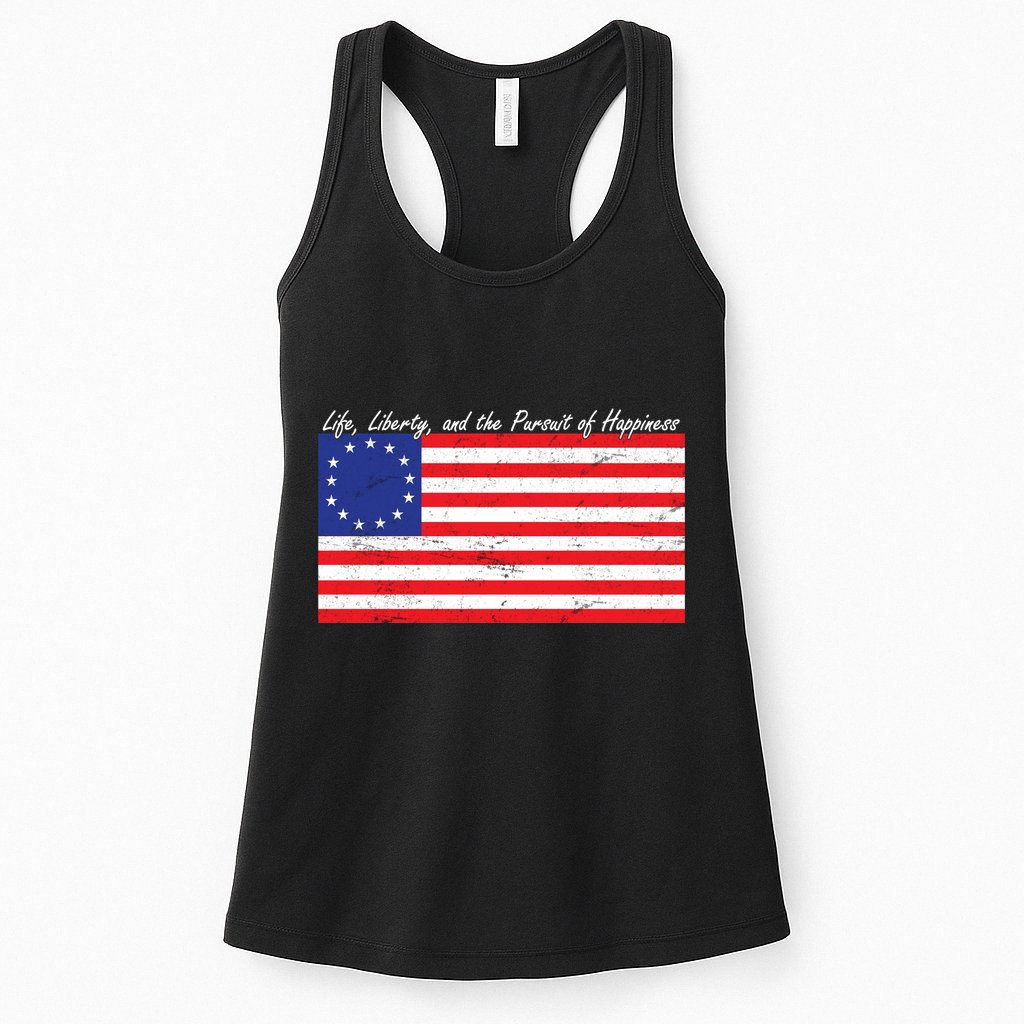 Life Liberty And The Pursuit Of Happiness Flag Womens Tank Top