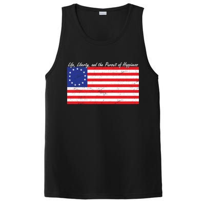 Life Liberty And The Pursuit Of Happiness Flag PosiCharge Competitor Tank