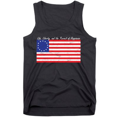 Life Liberty And The Pursuit Of Happiness Flag Tank Top