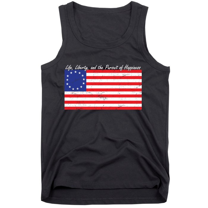 Life Liberty And The Pursuit Of Happiness Flag Tank Top