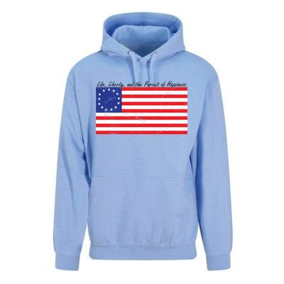 Life Liberty And The Pursuit Of Happiness Flag Unisex Surf Hoodie