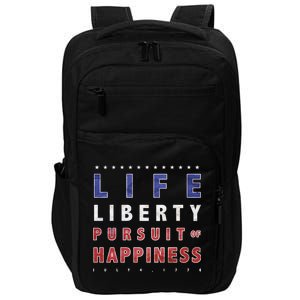 Life Liberty Pursuit Of Happiness Impact Tech Backpack