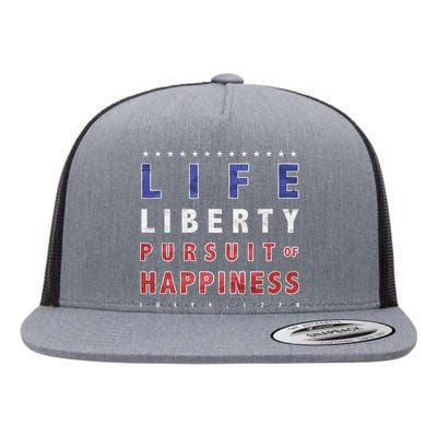 Life Liberty Pursuit Of Happiness Flat Bill Trucker Hat