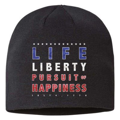 Life Liberty Pursuit Of Happiness Sustainable Beanie