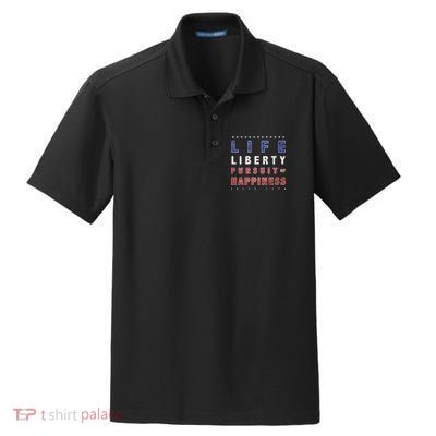 Life Liberty Pursuit Of Happiness Dry Zone Grid Polo