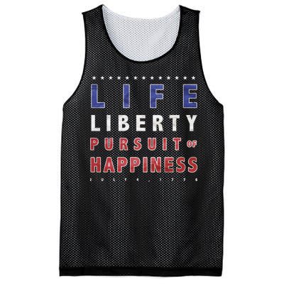 Life Liberty Pursuit Of Happiness Mesh Reversible Basketball Jersey Tank