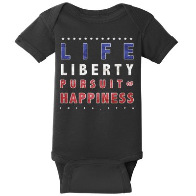 Life Liberty Pursuit Of Happiness Baby Bodysuit