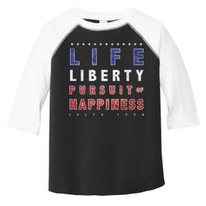 Life Liberty Pursuit Of Happiness Toddler Fine Jersey T-Shirt