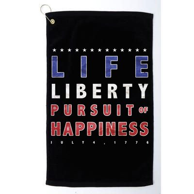 Life Liberty Pursuit Of Happiness Golf Towel