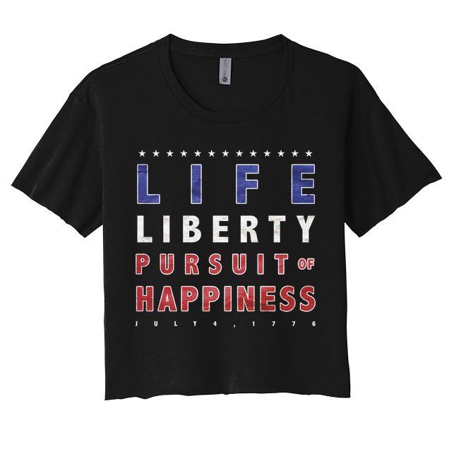 Life Liberty Pursuit Of Happiness Crop Top