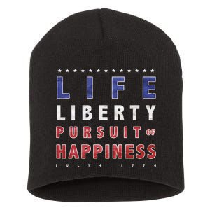 Life Liberty Pursuit Of Happiness Short Acrylic Beanie