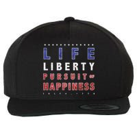 Life Liberty Pursuit Of Happiness Wool Snapback Cap