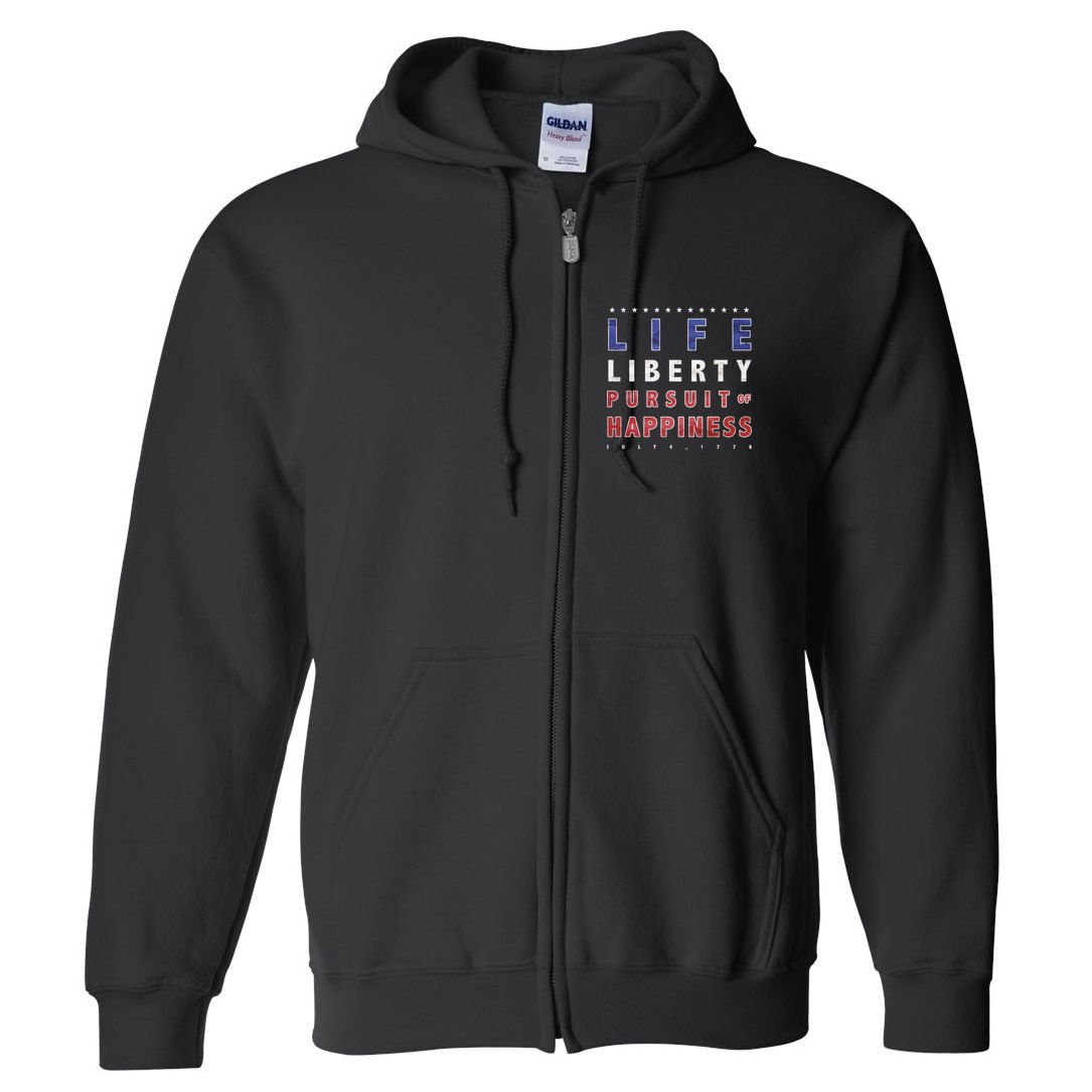 Life Liberty Pursuit Of Happiness Full Zip Hoodie