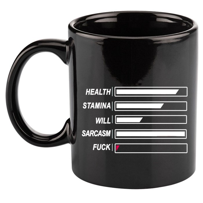 Life Status Bar 11oz C Handle Ceramic Mug