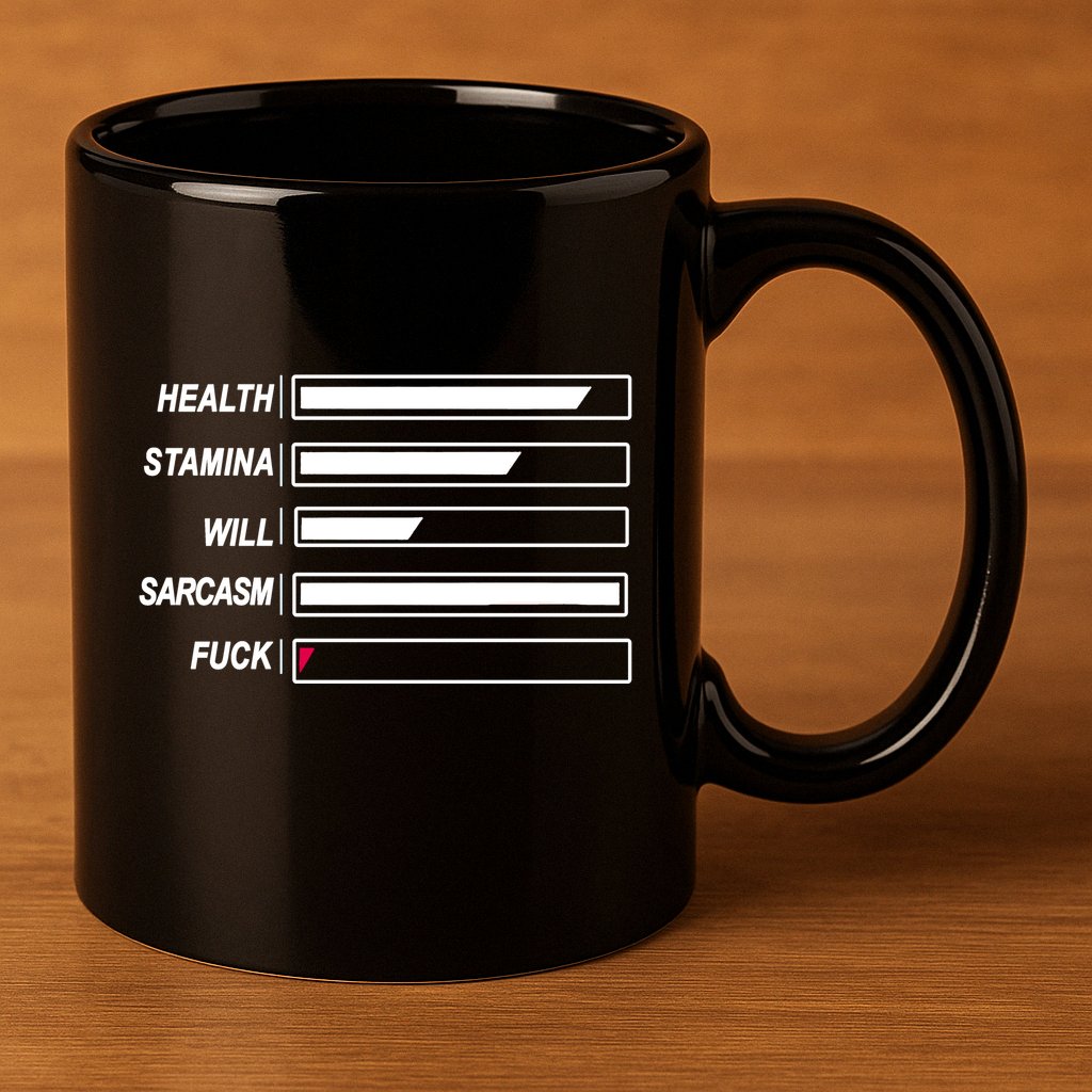 Life Status Bar 11oz C Handle Ceramic Mug