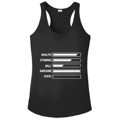 Life Status Bar Ladies PosiCharge Competitor Racerback Tank