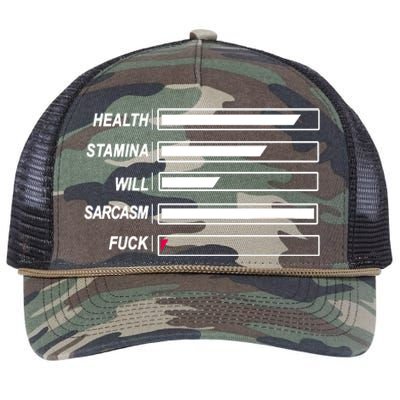 Life Status Bar Retro Rope Trucker Hat Cap