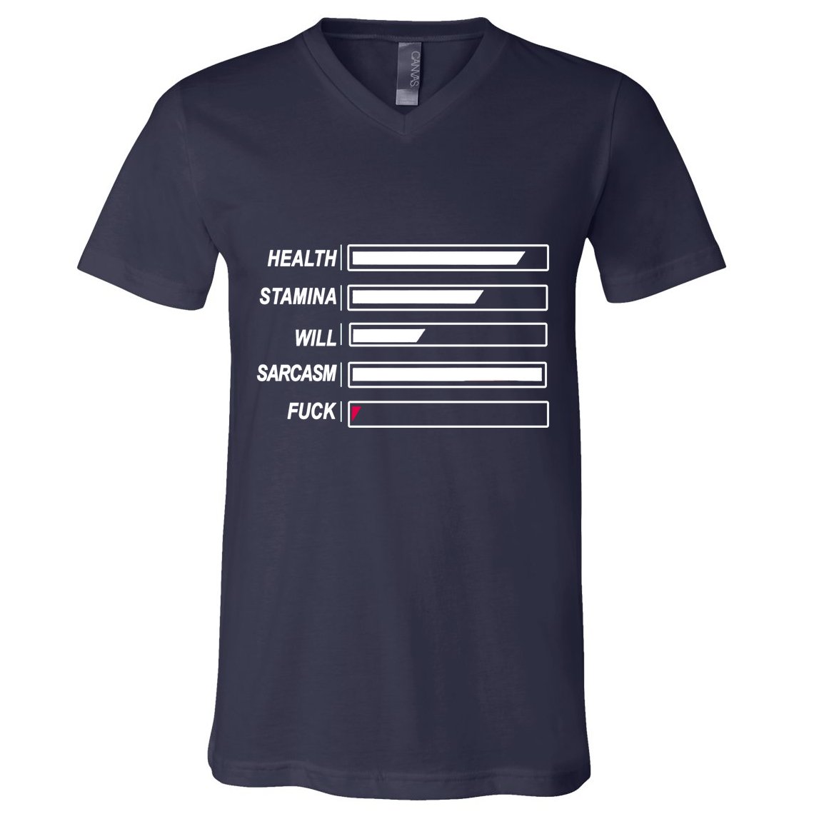 Life Status Bar V-Neck T-Shirt