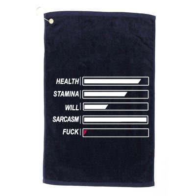 Life Status Bar Golf Towel