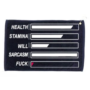 Life Status Bar Grommeted Golf Towel